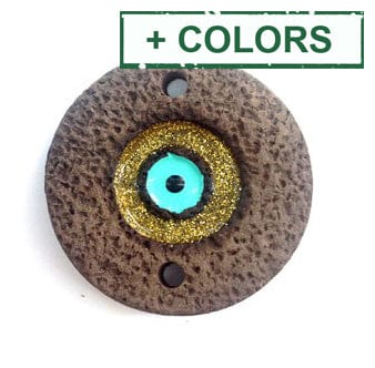BeadsBalzar Beads & Crafts (GE4542X-2PC) Enamel Ceramic Round 35mm hole 3mm (2 PC)