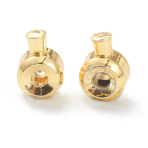 BeadsBalzar Beads & Crafts (GQC8988-G) Brass Crimp Beads, Rondelle, Golden  3.5mm (10 PCS)