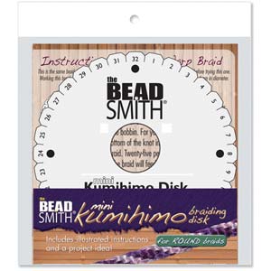 BeadsBalzar Beads & Crafts (KD602) KUMIHIMO DISK 4.25 IN ENG INSTR EA. 35MM HOLE (1 PC)