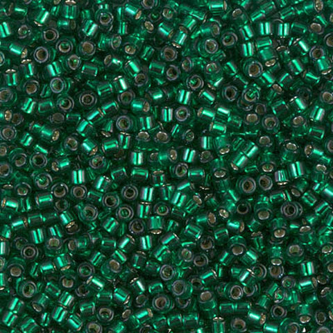 BeadsBalzar Beads & Crafts Miyuki Delica 10/0 Silver lined emerald (DBM0605)