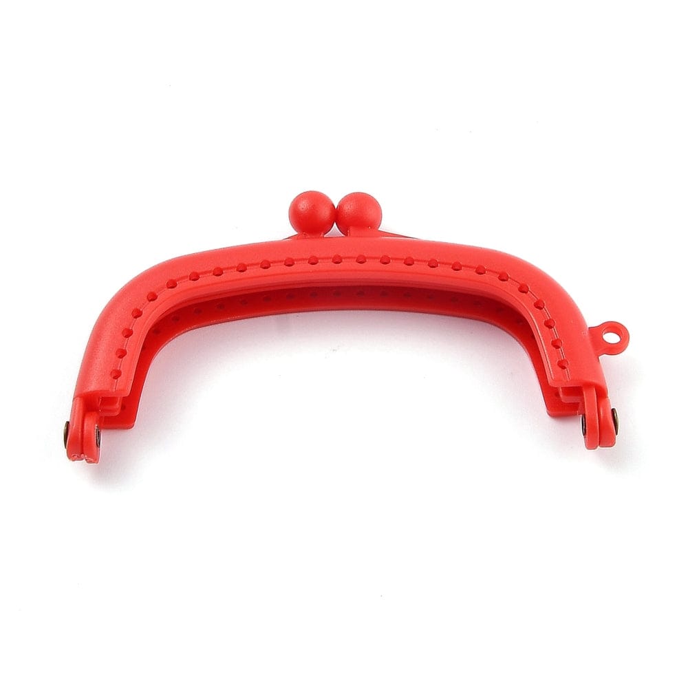 BeadsBalzar Beads & Crafts RED (BH8833-F) (BH8833-X) Candy Color Plastic Bag Handles, for Bag Straps 95x60mm (1 PC)