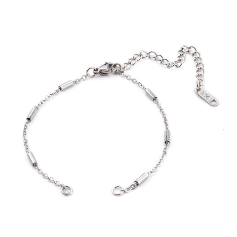 BeadsBalzar Beads & Crafts (SB8831P) 304 Stainless Steel Cable Chains Bracelet (1 PC)