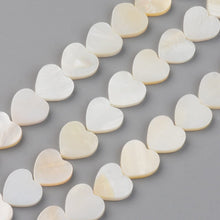 Load image into Gallery viewer, BeadsBalzar Beads &amp; Crafts (SH8867-87) Natural Freshwater Shell Beads, Heart, Seashell Color, 12.5x13x3mm (10 PCS)
