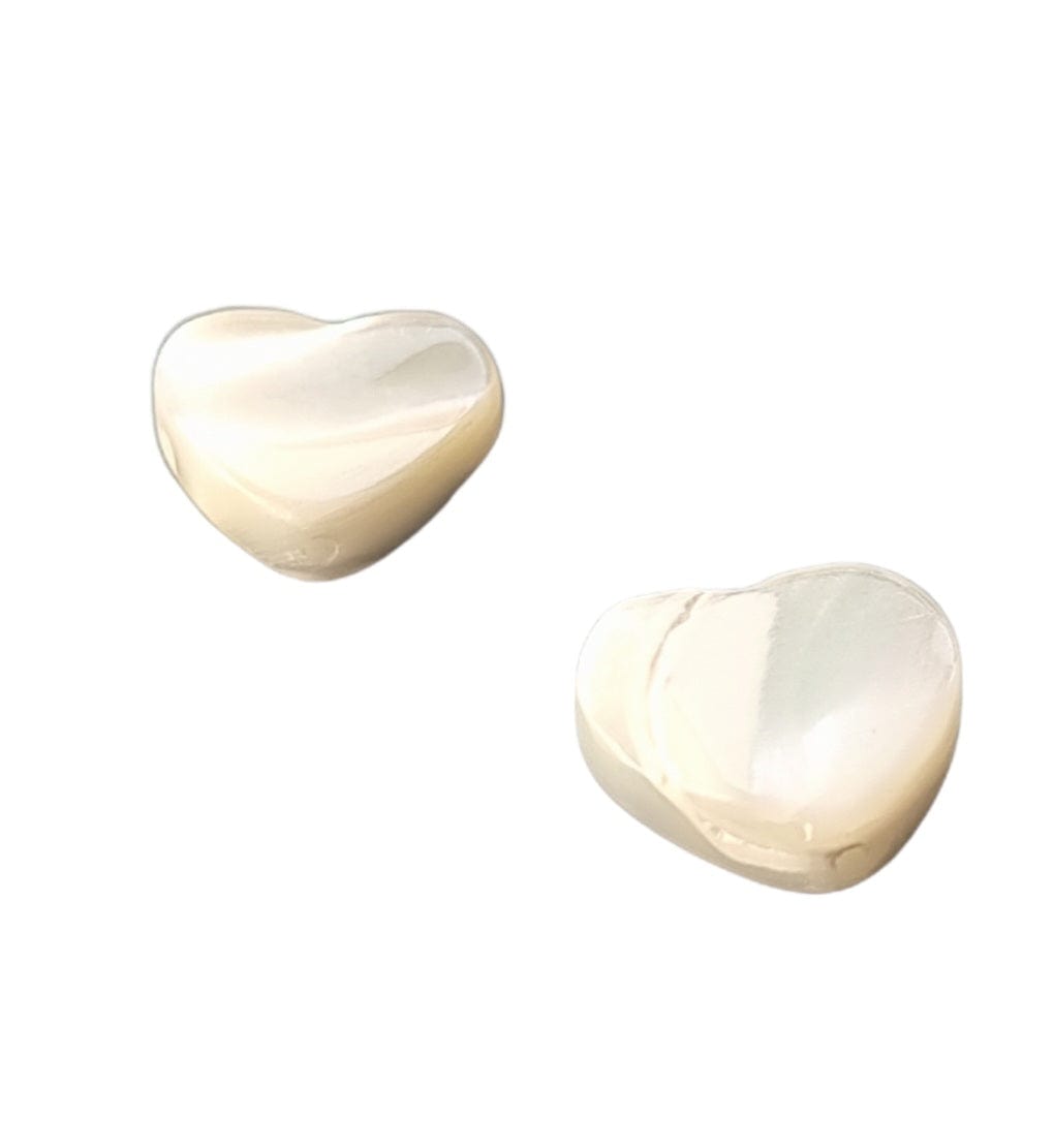 BeadsBalzar Beads & Crafts (SH8868-B01) Natural Trochid Shell/Trochus Shell Beads, Bleach, Heart, White, 12x12x3mm (10 PCS)