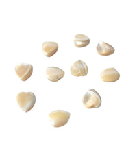 Load image into Gallery viewer, BeadsBalzar Beads &amp; Crafts (SH8872-17) Natural Sea Shell Heart Bead, 8x8x3mm, Hole: 1mm (10 PCS)
