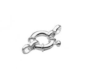 BeadsBalzar Beads & Crafts SILVER 925 (925-C147-S) (925-C147-X) SILVER 925 11MM SPRING RING CLASPS WITH 2 CLOSED RINGS (1 PC)