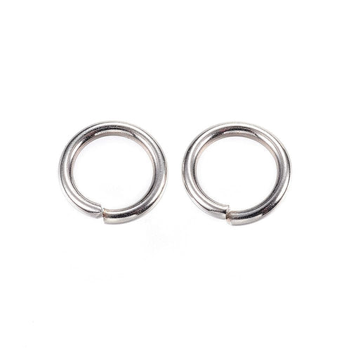 BeadsBalzar Beads & Crafts (SJ8790-10) 304 Stainless Steel Jump Rings, Open Jump Rings, 10mm (+- 50 PCS)