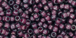 BeadsBalzar Beads & Crafts (TR-11-1076-250G) Round 11/0 : Inside-Color Gray/Magenta-Lined  (250 GMS)