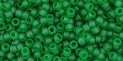 BeadsBalzar Beads & Crafts (TR-11-7BF-250G) TOHO - Round 11/0 : Transparent-Frosted Grass Green (250 GMS)