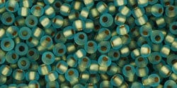 BeadsBalzar Beads & Crafts (TR-11-995F-250G) TOHO - Round 11/0 : Gold-Lined Frosted Aqua (250 GMS)