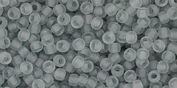 BeadsBalzar Beads & Crafts (TR-11-9F-250G) TOHO - Round 11/0 : Transparent-Frosted Lt Gray (250 GMS)