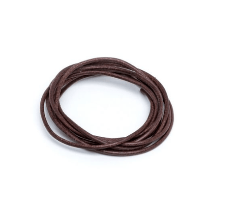 BeadsBalzar Beads & Crafts (1811813) HIGH GRADE LEATHER CORD 1M 1.3MM BROWN ROUNDED GOATSKIN