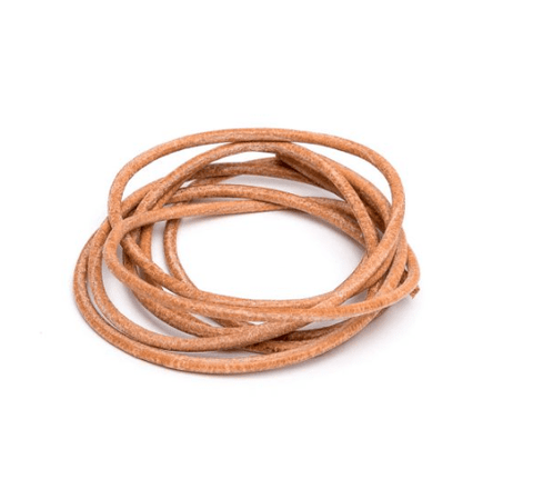 BeadsBalzar Beads & Crafts (184702) HIGH GRADE LEATHER CORD 1M 2MM NATURAL ROUNDED COWHIDE