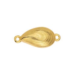 BeadsBalzar Beads & Crafts 24.KT.GOLD PLATED (GQM8456-G) (GQM8456-G) Alloy Magnetic clasp mussel with 2 rings (1 SET)
