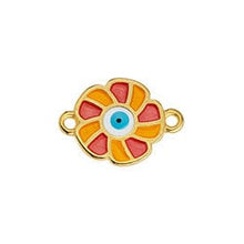 Load image into Gallery viewer, BeadsBalzar Beads &amp; Crafts 24KT.GD.PL/MIX (GQM8559-GY) (GQM8559-X) Alloy Flower 18x13mm motif with 2 rings (1 PC)
