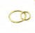 BeadsBalzar Beads & Crafts 3 MICRON GOLD PLATED (925-ER80-3GP) (925-ER80-X) SILVER 925 5 & 10MM ENTWINED RINGS (1 SET)