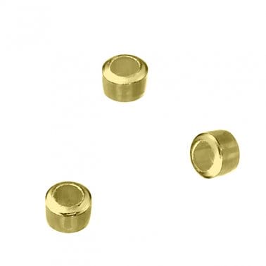 BeadsBalzar Beads & Crafts 3 MICRON GOLD PLATED (925-SB77-3GP) (925-SB77-X) SILVER 925 2,5X1,6MM SMOOTH TUBE BEADS (XXX GMS/+- 20 PCS)
