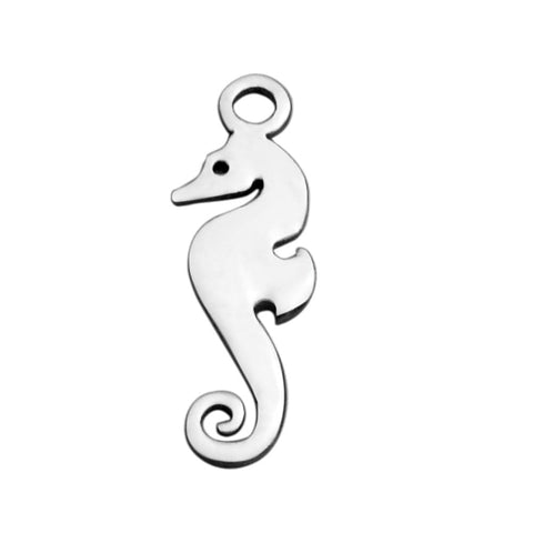 BeadsBalzar Beads & Crafts 304 Stainless Steel Charms, Sea Horse (SP4725)