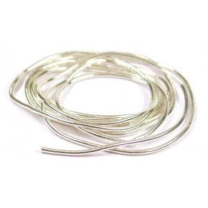BeadsBalzar Beads & Crafts (402008) French Wire silver plated; 0,8mm ,inside approx 0.65mm (70 cm)