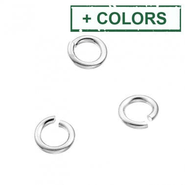 BeadsBalzar Beads & Crafts (925-51SILV) Sterling silver 3,2mm open jump rings 0,6mm wire (+/- 20 PCS)