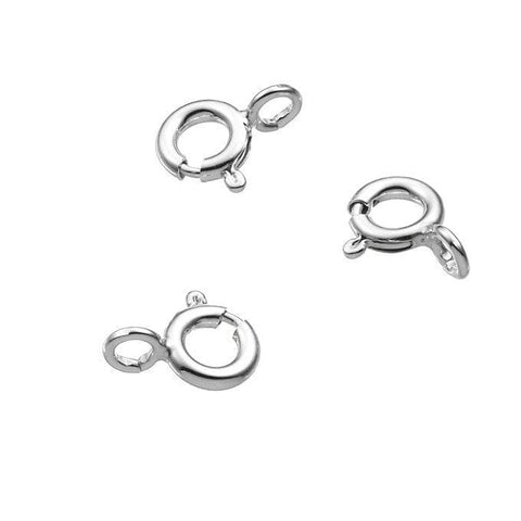 BeadsBalzar Beads & Crafts (925-AMN5) Sterling silver 5mm spring ring clasps (4 PCS)