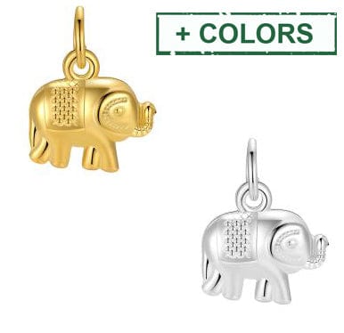 BeadsBalzar Beads & Crafts (925-BEL08-X) Cute Animal Elephant Bell DIY 925 Sterling Silver Charm (1 PC)