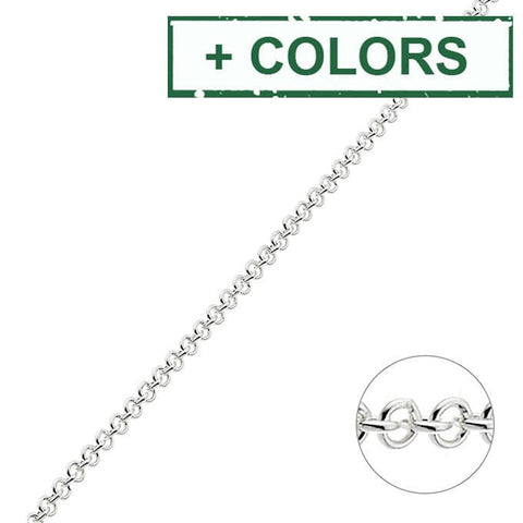 BeadsBalzar Beads & Crafts (925-C35X) Sterling silver 1,2mm round cable chain wire 0,3mm (1m)