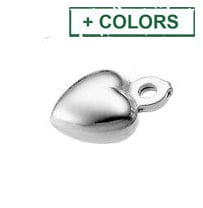 BeadsBalzar Beads & Crafts (925-H96-X) SILVER 925 MICRO HEART CHARMS (2 PCS)
