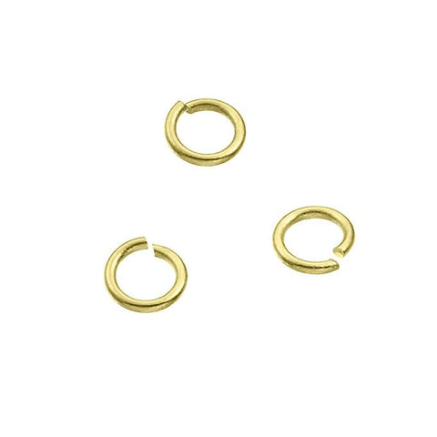 BeadsBalzar Beads & Crafts (925-J19) Sterling silver 4,4mm open jump rings 0,7mm wire. GOLD PLATED (10 PCS)