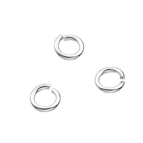 BeadsBalzar Beads & Crafts (925-J20) Sterling silver 5,5x1mm open jump rings 1mm wire (10 PCS)