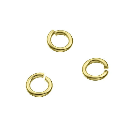 BeadsBalzar Beads & Crafts (925-J21) Sterling silver 5,5mm open jump rings 1mm wire. Gold Plated  (10 PCS)