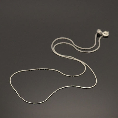 BeadsBalzar Beads & Crafts (925P-1325) 925 Sterling Silver Coreana Chain Necklace, Platinum 40cm (1 PC)