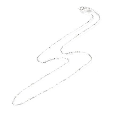 BeadsBalzar Beads & Crafts (925P-8438-16) Electroplated 925 Sterling Silver Thin Chain, Platinum (40 CM)