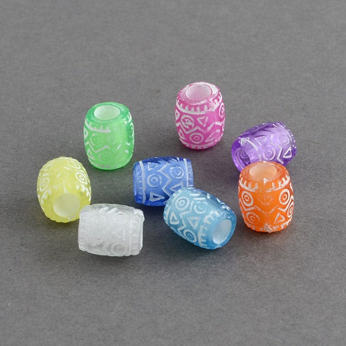 BeadsBalzar Beads & Crafts (AB4375) Acrylic Beads 9mm Mix (15 GMS  +/- 50 PCS)