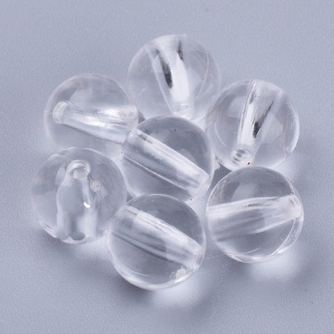 BeadsBalzar Beads & Crafts (AB6755A) Transparent Acrylic Beads, Round, Clear Size: about 12mm long (15 GMS)