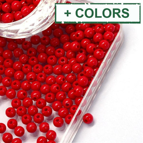 BeadsBalzar Beads & Crafts (AB7375-X) Opaque Acrylic Beads, Round, White 4mm (15 GMS)