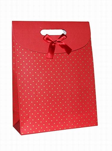BeadsBalzar Beads & Crafts (BA5239) Gift Shopping Bags, Red Size: about 12.5cm wide, 16.5cm long, 5.6cm thick