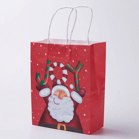 BeadsBalzar Beads & Crafts (BA8471-A01) kraft Paper Bags Christmas Party Bags, Colorful Size: about 27x21cm (2 PCS)