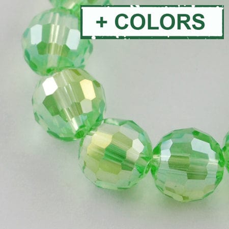 BeadsBalzar Beads & Crafts (BE144-X) Electroplate Glass beads 6mm (1 STR)