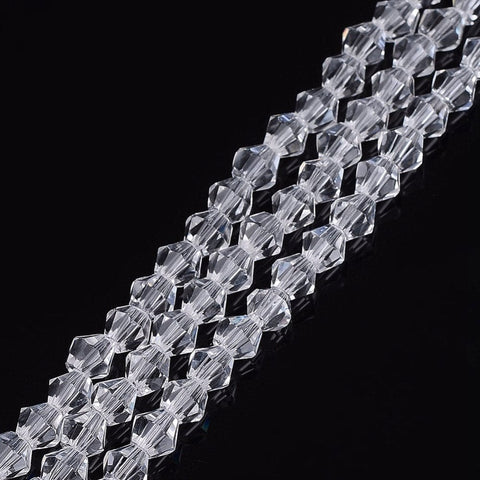 BeadsBalzar Beads & Crafts (BE1701) 118pcs-Strand Imitation #5301 Bicone Beads, Faceted Bicone 4MM