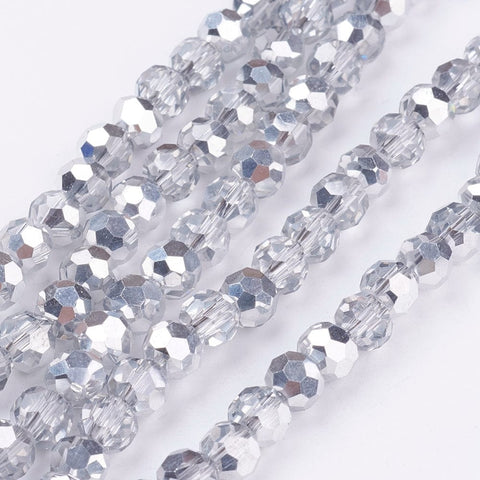 BeadsBalzar Beads & Crafts (BE188) Electroplate glass beads 6mm (1 STR)