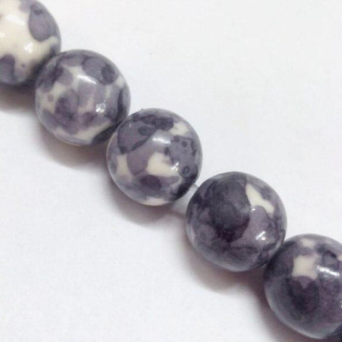 BeadsBalzar Beads & Crafts (BE1913) Synthetic Ocean White Jade Beads Strands, Dyed, Round, DarkSlateBlue 12MM