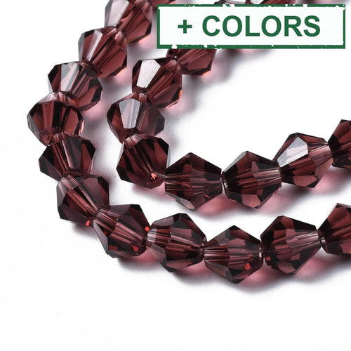BeadsBalzar Beads & Crafts (BE3016) Bicone Beads, 6mm Faceted Bicone (1 STR)