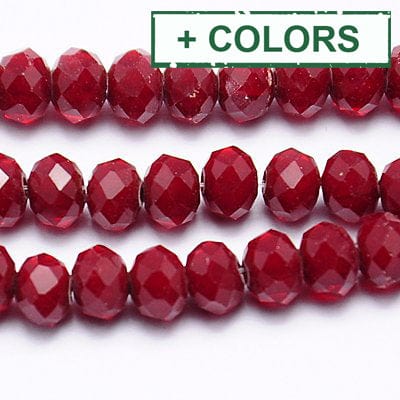 BeadsBalzar Beads & Crafts (BE4114-X) Imitation Jade Glass Beads 4x3mm (1 STR)