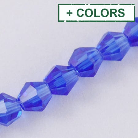 BeadsBalzar Beads & Crafts (BE5545-X) Imitation #5301 Bicone Beads, Faceted Bicone  2x3mm (1 STR)