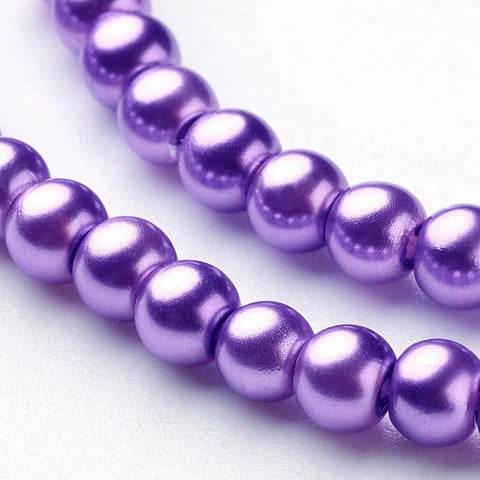 BeadsBalzar Beads & Crafts (BE59) Glass pearls 4mm (1 STR)