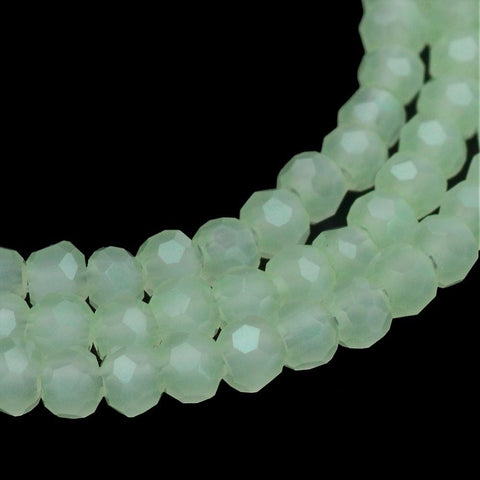 BeadsBalzar Beads & Crafts (BE8039-03C) Imitation Jade Glass Bead Strands, Faceted Round, 4~5mm