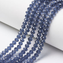 Load image into Gallery viewer, BeadsBalzar Beads &amp; Crafts (BE8699-X) Glass Beads Strands, Faceted, Rondelle, 6x5mm (1 STR)
