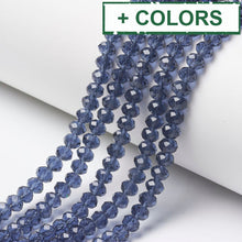 Load image into Gallery viewer, BeadsBalzar Beads &amp; Crafts (BE8699-X) Glass Beads Strands, Faceted, Rondelle, 6x5mm (1 STR)
