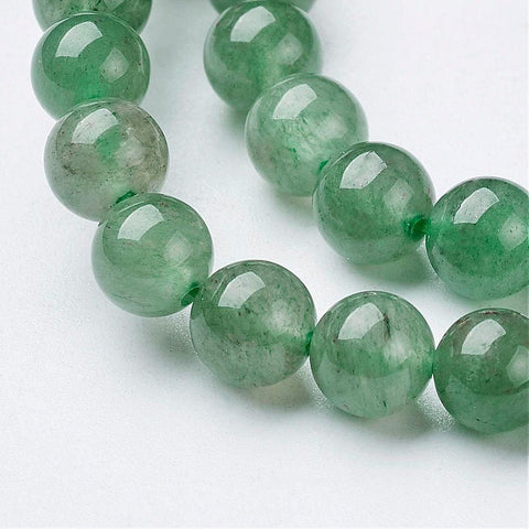 BeadsBalzar Beads & Crafts (BG4678) Natural Gemstone Beads Strands, Green Aventurine, Round 6MM